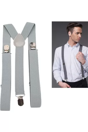 Sorprese Accessoire bretels - Bretels - Grijs - met stevige clip - luxe - heren bretels - unisex