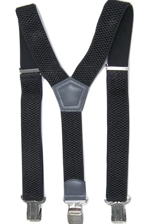 Flores Lederwaren Heren - Dames Bretels – 3 brede stalen clips bretel - Unisex volwassenen -Motorrijders – Spijkerbroek – Beroepskleding – Skikleding – Kleur: .