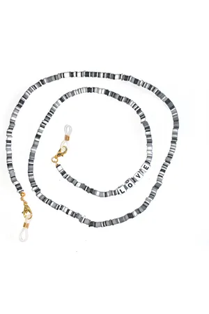 Fashion Favorite Zonnebril Ketting LOVE - Black / White | 70 cm | Brillenkoord Bijoux / Polyemeer |