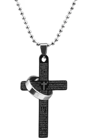 Fako Bijoux® Ketting - Kruis Met Ring