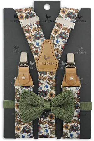 Sir Redman Bretels met strik - bretels combi pack Bohemian Moss