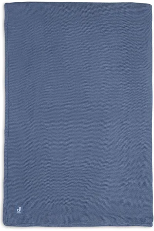 Jollein Baby Deken Ledikant 100x150cm Basic Knit - Jeans /Fleece