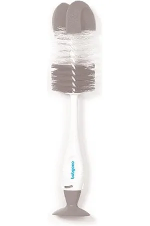 Babyono Baby Ono Wit/ Flessenborstel met Spons & Zuignap 728/04