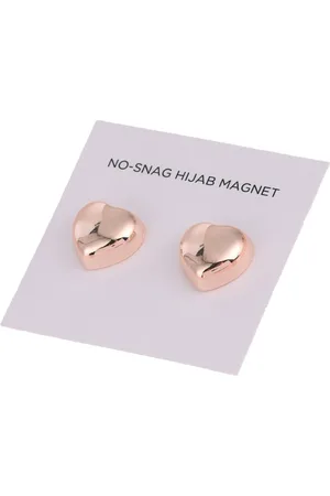 Fako Bijoux® 2x Magnetische Broche Hart - Magneetbroche - Hoofddoek Magneet - Sjaal - Hijab Accessoires - Abaya - 14mm - Set 2 Stuks - Shiny