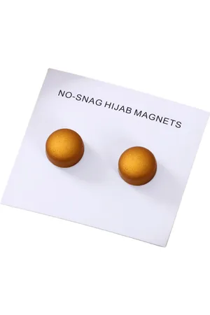 Fako Bijoux® 2x Magnetische Broche - Magneetbroche - Hoofddoek Magneet - Sjaal - Hijab Accessoires - Abaya - 12mm - 2 Stuks - Mat