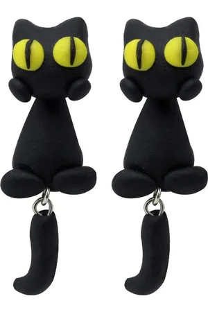 Fako Bijoux® Oorbellen - Dansende Kat