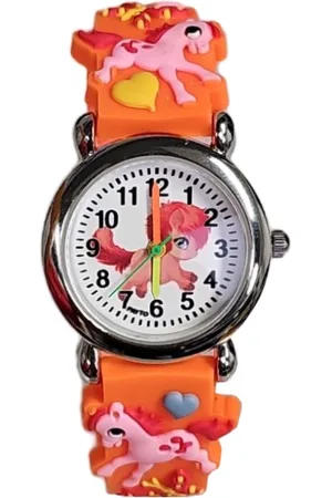 Fako Bijoux® Kinderhorloge - 3D - Eenhoorn Mini - Oranje