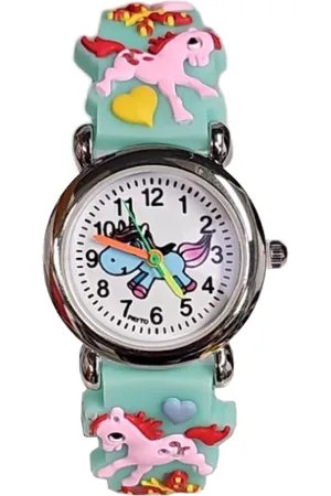 Fako Bijoux® Kinderhorloge - 3D - Eenhoorn Starlight - Mintgroen