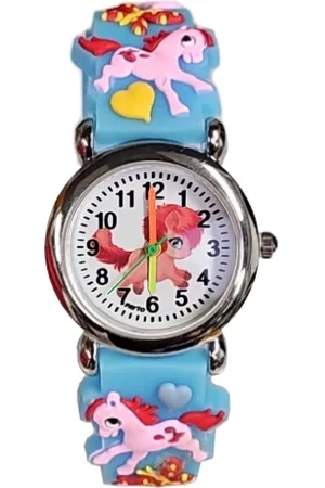 Fako Bijoux® Kinderhorloge - 3D - Eenhoorn Mini - Lichtblauw
