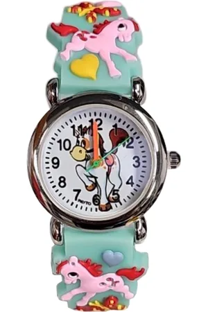 Fako Bijoux® Kinderhorloge - 3D - Eenhoorn Jolly - Mintgroen