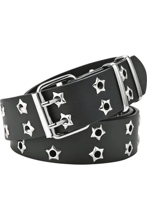 WiseGoods WiseGoogs Luxe Sterretjes Gothic Riem - Broekriem Dames - Punk Riemen Vrouw - Kleding Accessoires - Design Kleren - 110CM