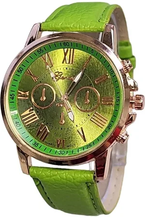 Fako Bijoux® Fako® - Horloge - Geneva - Roman - Metal - Groen