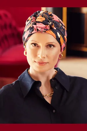 CHRISTINE Lotus turban - printed