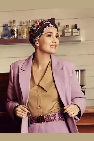 CHRISTINE Beatrice turban with ribbons