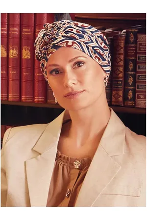CHRISTINE Lotus turban printed