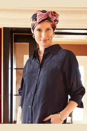 CHRISTINE Beatrice turban with ribbons