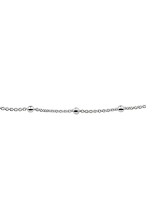 GLAMS Armband anker en bolletjes 3,0 mm - Zilver