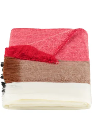 Alpaca Loca Gestreepte Sjaal - 200 x 65 cm - Rood, Zwart
