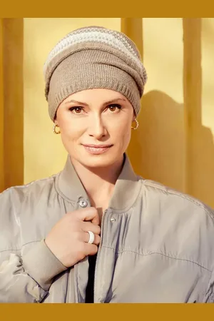 CHRISTINE Hazel knitted hat - - chemo hat