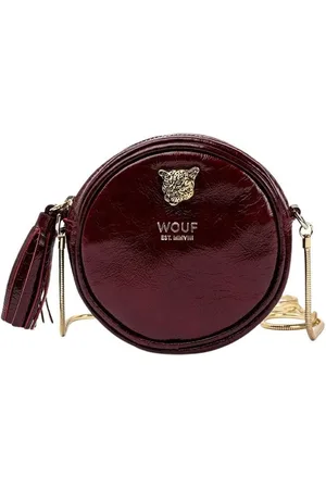 WOUF Burgundy Tiger Circle Mini Bag