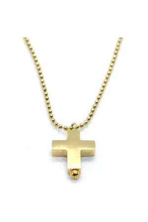 IBIZA MEN MENS JEWELLERY Heren ketting - Goud RVS Kruis - 74cm