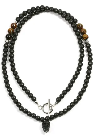 IBIZA MEN MENS JEWELLERY IbizaMen - hout 6mm - skull - 70cm