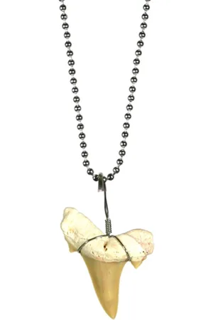 IBIZA MEN MENS JEWELLERY IbizaMen KIDS - rvs ballchain - haaitand - 40cm (vanaf 6 jaar)