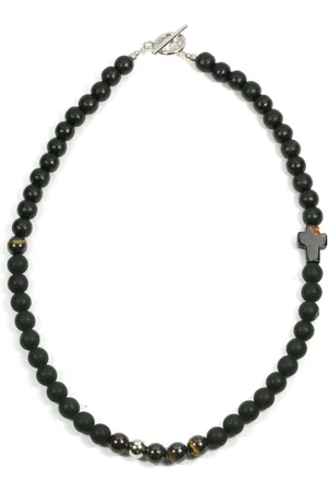 IBIZA MEN MENS JEWELLERY IbizaMen - hout 8mm - tijgeroog kralen - maat 50cm
