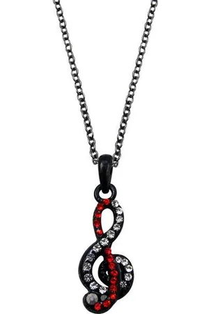 Aim Ketting met vioolsleutel rood/zilver