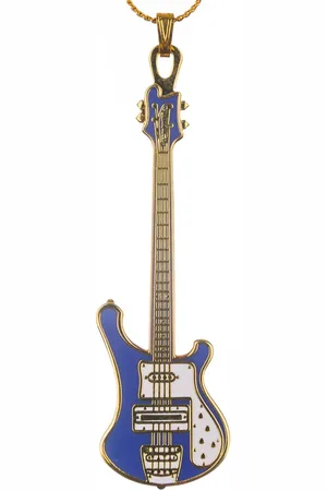 Aim Halsketting Rickenbacker basgitaar, blauw met wit pickguard