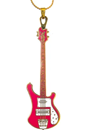 Aim Halsketting Rickenbacker basgitaar, rood met wit pickguard