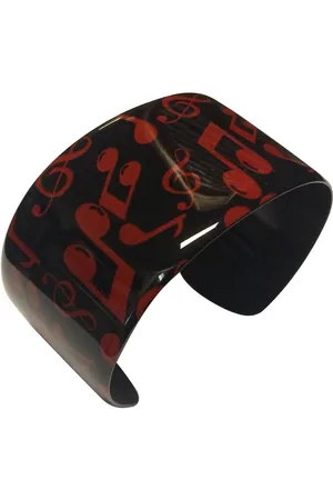 Aim Armband muzieknoten zwart/rood
