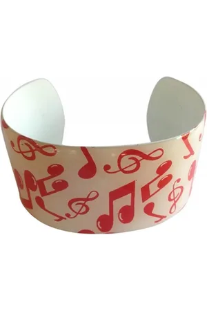 Aim Armband muzieknoten rood/wit