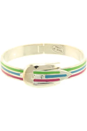 Behave Bangle -kleur met riem sluiting groen blauw paars 17.50 cm