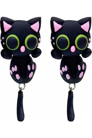 Fako Bijoux® Oorbellen - Dansende Kat