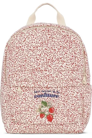 Konges Sløjd Gewatteerde Rugzak - Junior - Red blossom mist - Schooltas