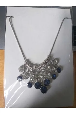 Fashion Jewelry Blauw/witte fantasie ketting