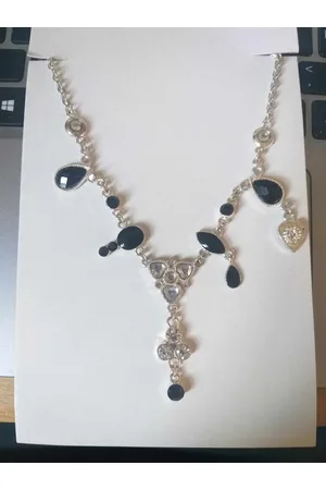 Fashion Jewelry Fijne zwart/blanke ketting