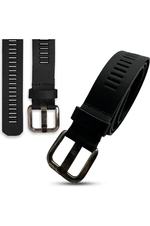 ARIES Heren Riem - Leren Riem - Lederen Riem - Past Altijd - Mat - 95 cm - 4 cm breed - - Totale lengte 110 cm