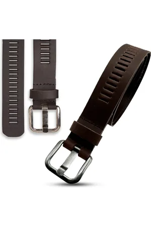 ARIES Heren Riem - Leren Riem - Lederen Riem - Past Altijd - Mat - 105 cm - 4 cm breed - - Totale lengte 120 cm