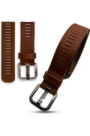 ARIES Heren Riem - Leren Riem - Lederen Riem - Past Altijd - Mat - 115 cm - 4 cm breed - - Totale lengte 130 cm