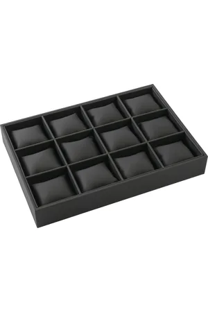 Fliex Sieradendoos - - leather look organizer - doos voor armbanden en horloges - kussens