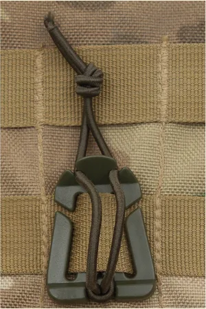 MFH Clip met rubberen band - "MOLLE" - OD groen - 2-pack