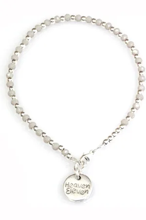 Heaven Eleven 925 Zilver - grijze kralen