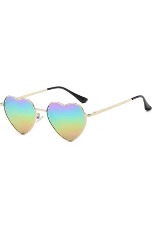Fashion Favorite Zonnebril Hart - Multi/Goud | Festival/Carnaval |