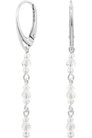 ARLIZI 2196 Oorbellen Swarovski kristal transparant - sterling - 6 cm
