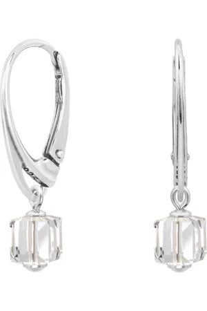 ARLIZI 1748 Oorbellen Swarovski Kristal Kubus Transparant - 925 Sterling - 2,5 cm