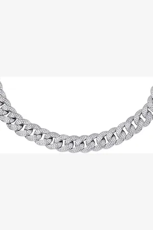 Juwelier Emo Cuban Link Ketting Iced Out - Zirkonia stenen - Breedte 11.5 MM - Lengte 60 CM