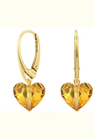 ARLIZI 1710 Oorbellen Hartje Swarovski Kristal - Verguld - 3 cm