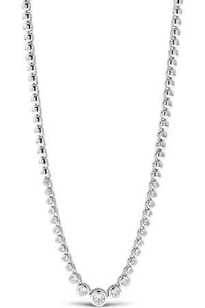 Juwelier Emo Tennis Ketting 925 - Ronde Zirkonia stenen - Breedte 5.3 MM - Lengte 45 CM